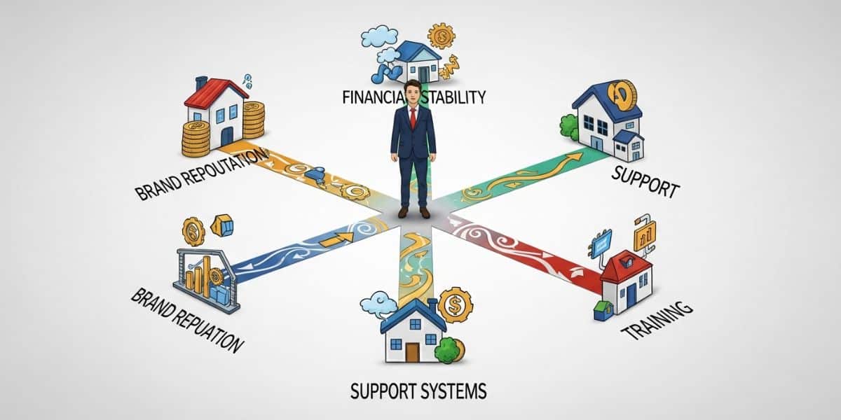 diagram of what a real estate franchise offers
