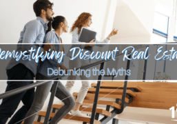 A discount real estate professional showing potential buyers a home