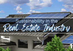 A sustainable home with solar panels